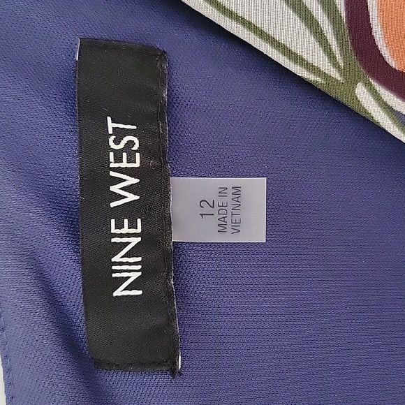 Nine West Cold Shoulder Print Mini Dress - Picture 3 of 8